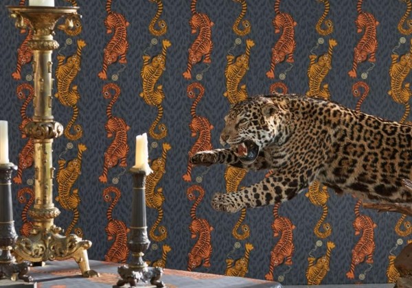 Papier peint Tigris Teal WP W0105-05 - CLARKE & CLARKE