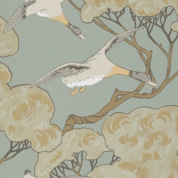 Papel de parede FG090_H54 FLYING DUCKS - MULBERRY Papel de parede FG090_H54 FLYING DUCKS - MULBERRY