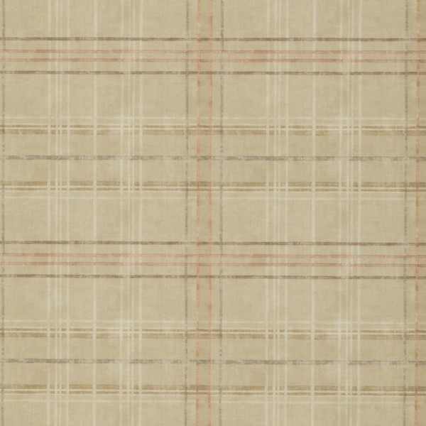 Wallpaper FG086_N102 SHETLAND PLAID - MULBERRY