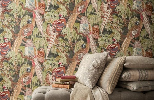 Wallpaper FG085_Y101 GAME BIRDS - MULBERRY