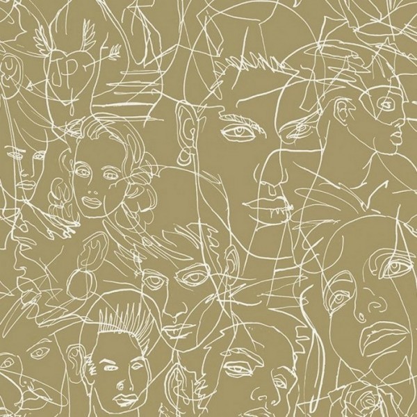 Papier peint 3320-03 GOUACHE BRONZE - JEAN PAUL GAULTIER Papier peint 3320-03 GOUACHE BRONZE - JEAN PAUL GAULTIER