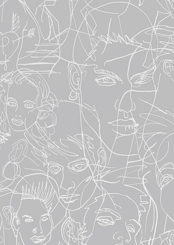 Papier peint 3320-03 GOUACHE BRONZE - JEAN PAUL GAULTIER