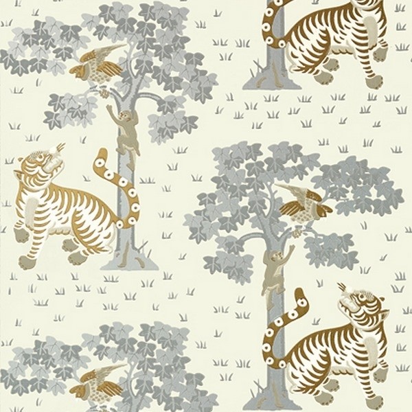 Papel de parede KHANA AT78779 Metallic Gold Silver - ANNA FRENCH Papel de parede KHANA AT78779 Metallic Gold Silver - ANNA FRENCH