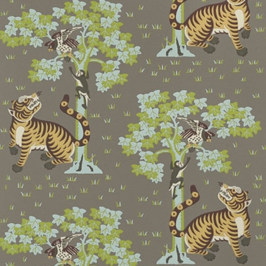 Wallpaper KHANA AT78782 Charcoal - ANNA FRENCH
