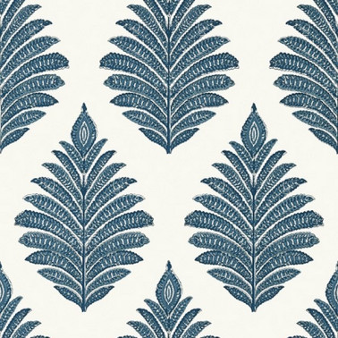 Papel Pintado PALAMPORE LEAF AT78725 Blue White - ANNA FRENCH