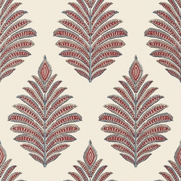 Wallpaper PALAMPORE LEAF AT78726 Red Blue - ANNA FRENCH Wallpaper PALAMPORE LEAF AT78726 Red Blue - ANNA FRENCH