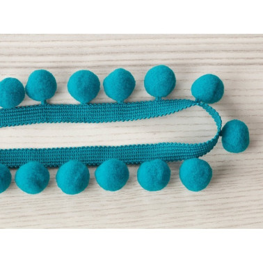 Papel Pintado T79 03 pom pom braid turquoise - VILLANOVA