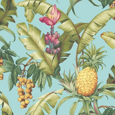 Papel Pintado TP80004 PINEAPPLE FLORAL - WALLQUEST