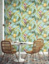 Wallpaper TP80000 PINEAPPLE FLORAL - WALLQUEST