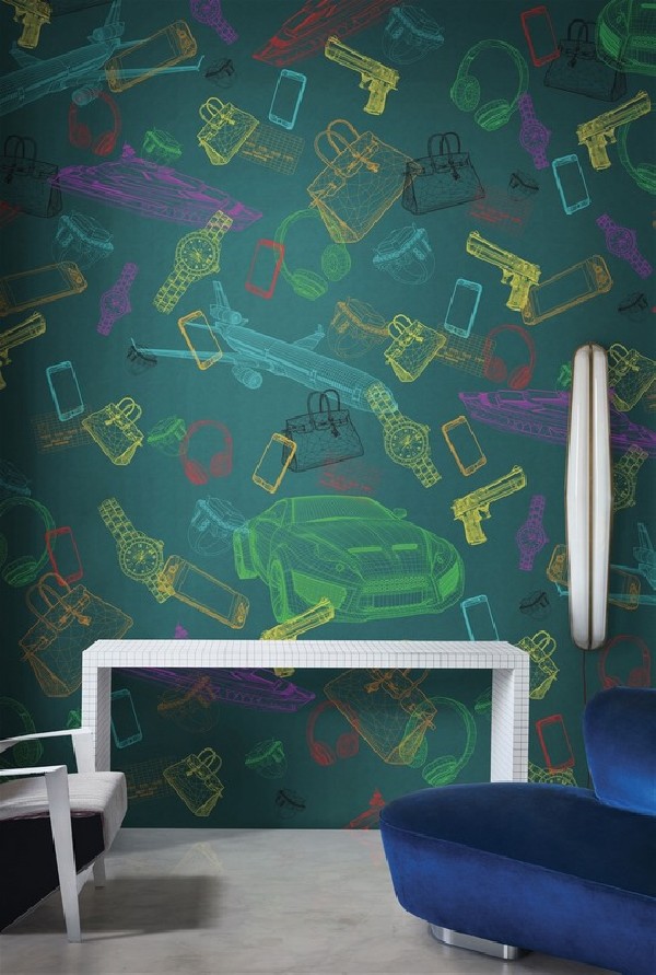Wallpaper LUXURY GOODS 18003-01 - LONDON ART