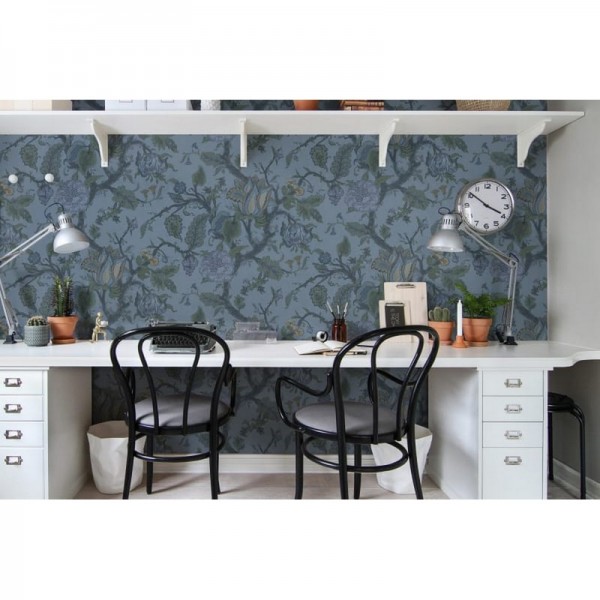 Papier peint R13213 GROWING WILDERNESS, MIDNIGHT - REBEL WALLS