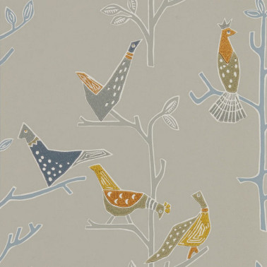 Papel de parede Passaro Cinnamon-Slate 111925 - SCION