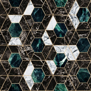 Papier peint WP20294 Hexa Onyx - MIND THE GAP