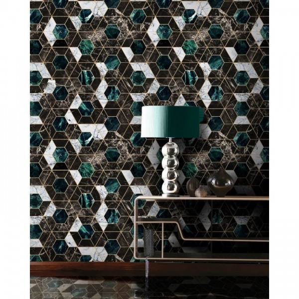Papier peint WP20294 Hexa Onyx - MIND THE GAP