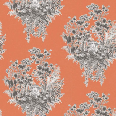 Papel Pintado LCW-1036-002 VALJUNCO NARANJA - LORENZO CASTILLO