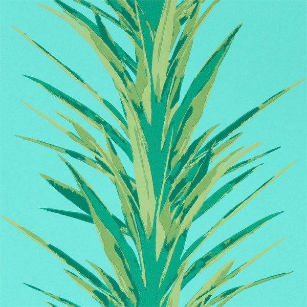 Wallpaper YUCCA DGLW216648 Sky/Green - Sanderson Wallpaper YUCCA DGLW216648 Sky/Green - Sanderson