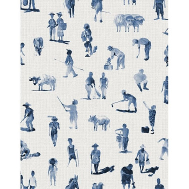 Wallpaper Sieu indigo 8400070 - COORDONNE
