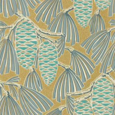 Carta da Parati Foxley 112127 Kingfisher Gold - Harlequin