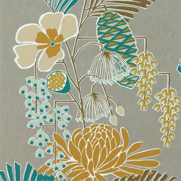 Carta da Parati Salon 112151 Platinum Peacock Seafoam - Harlequin Carta da Parati Salon 112151 Platinum Peacock Seafoam - Harlequin