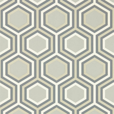 Papel Pintado Selo 112148 Slate Platinum - Harlequin