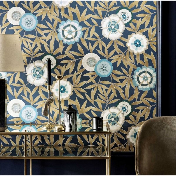 Papier peint Komovi 112159 Lagoon Gold - Harlequin