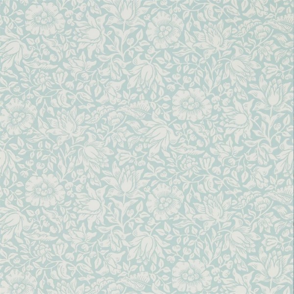Papel de parede Mallow 216679 Chalk Duck Egg - MORRIS CO Papel de parede Mallow 216679 Chalk Duck Egg - MORRIS CO