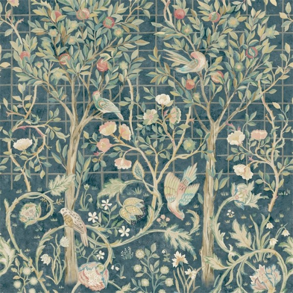 Papel de parede Melsetter 216706 Indigo Rose - MORRIS CO Papel de parede Melsetter 216706 Indigo Rose - MORRIS CO