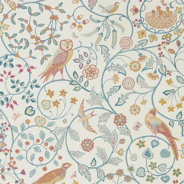 Papier peint Newill 216703 Indigo Saffron - MORRIS CO Papier peint Newill 216703 Indigo Saffron - MORRIS CO