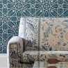 Tapete Brophy Trellis 216699 Deep Teal - MORRIS CO