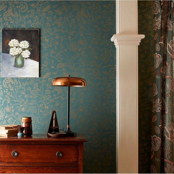 Papel de parede Middlemore 216695 Moss Gold - MORRIS CO