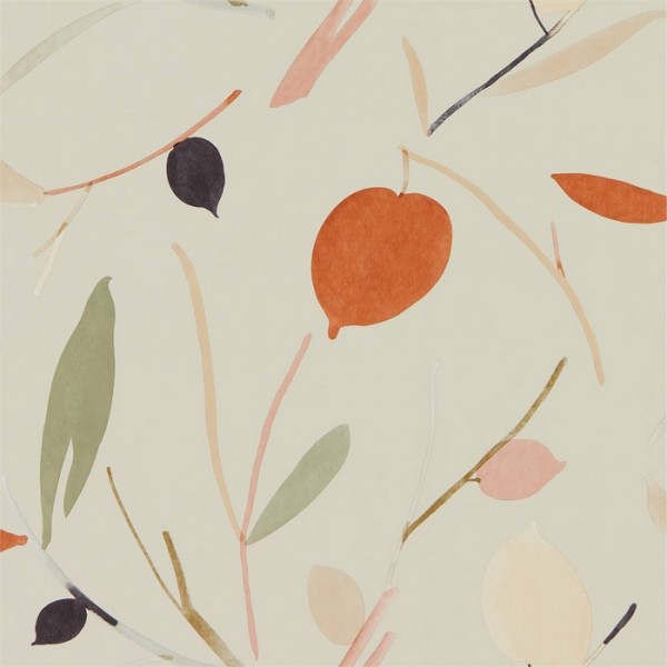 Wallpaper Oxalis 111996 Spice Raffia - SCION Wallpaper Oxalis 111996 Spice Raffia - SCION