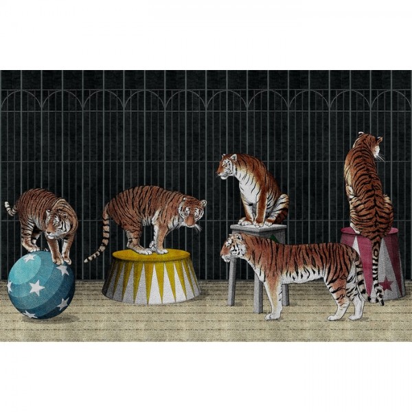 Papier peint Tigers 19004-02 - LONDON ART Papier peint Tigers 19004-02 - LONDON ART