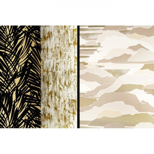 Papier peint Colline Naturel 6443-01 - LELIEVRE PARIS