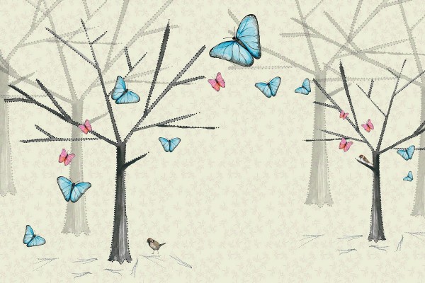 Carta da Parati SB1A-BUTTERFLY - GLAMORA
