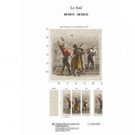Papier peint Panoramique Le Bal DM-890-01 - Elitis