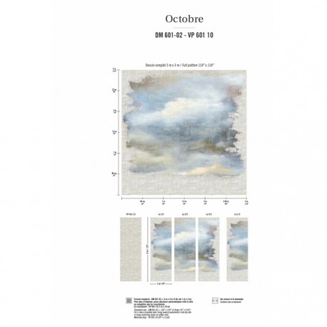Papel de parede Panoramique Octobre DM-601-02 - Elitis