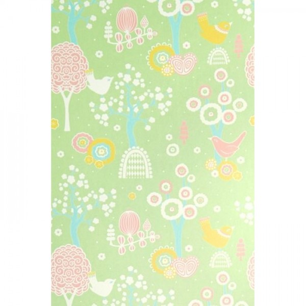Wallpaper Cherry Valley Green 102-03 - MAJVILLAN Wallpaper Cherry Valley Green 102-03 - MAJVILLAN