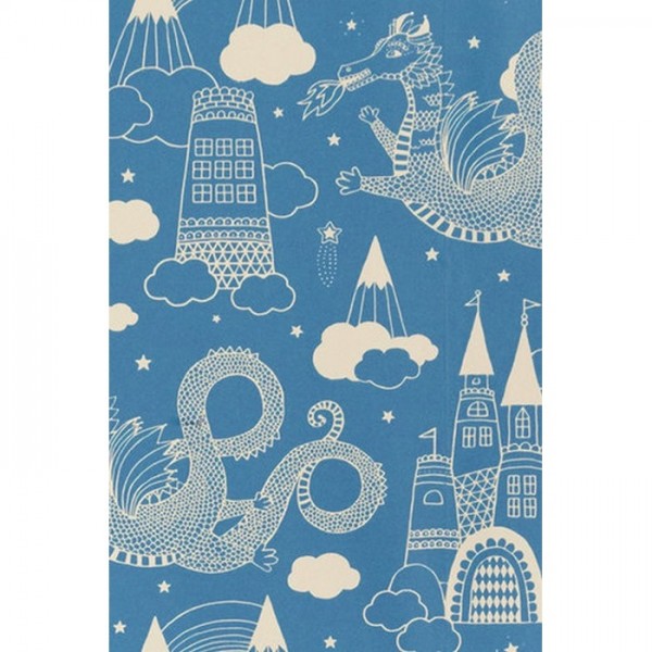 Papel de parede Dragon Sky Dark Blue 103-01 - MAJVILLAN Papel de parede Dragon Sky Dark Blue 103-01 - MAJVILLAN