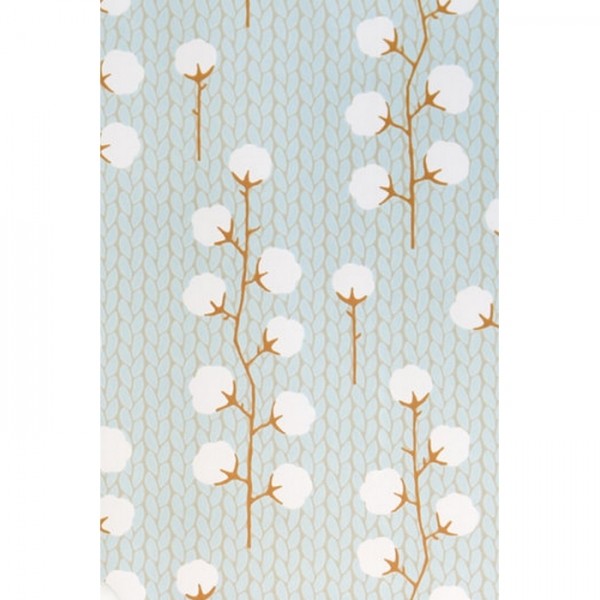 Papier peint Sweet Cotton Turquoise 108-02 - MAJVILLAN Papier peint Sweet Cotton Turquoise 108-02 - MAJVILLAN