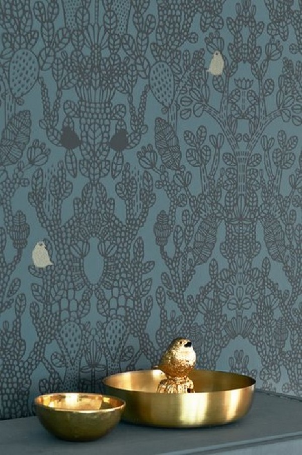 Wallpaper Amelie Petrol 124-02 - MAJVILLAN