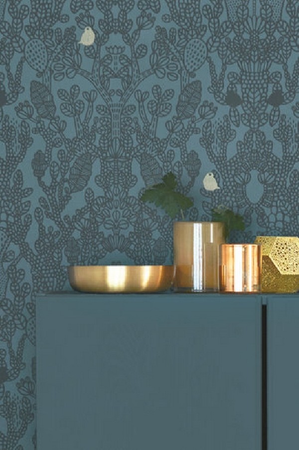 Wallpaper Amelie Petrol 124-02 - MAJVILLAN
