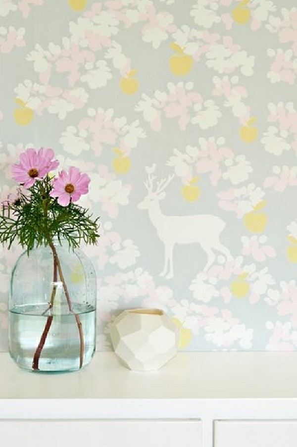 Wallpaper Apple Garden Grey 107-03 - MAJVILLAN