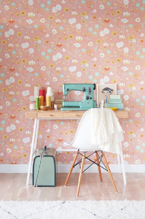 Papel de parede Bloom Pink 121-02 - MAJVILLAN