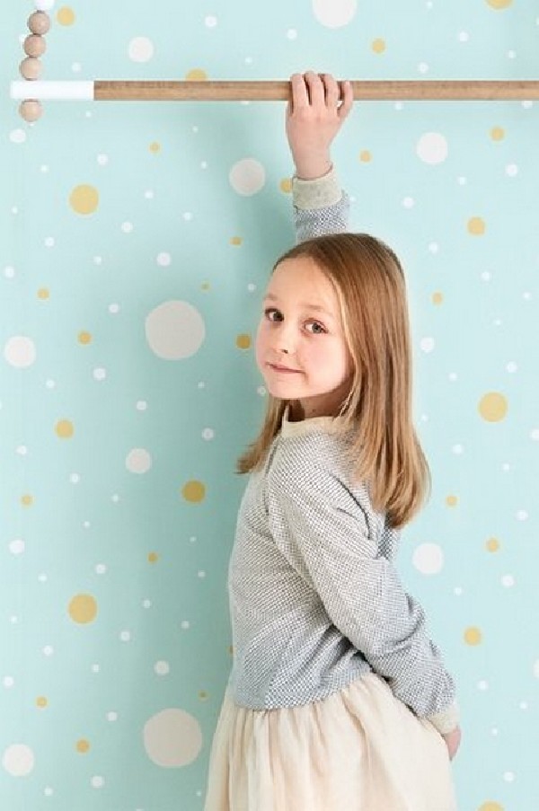 Papier peint Confetti Turquoise 117-02 - MAJVILLAN