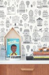 Tapete Small Town Soft Black 118-02 - MAJVILLAN