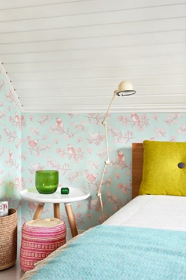 Papier peint Sugar Tree Turquoise 106-04 - MAJVILLAN