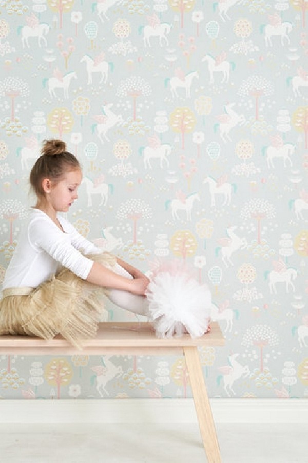 Papier peint True Unicorns Grey 116-01 - MAJVILLAN