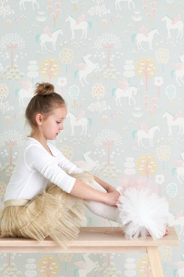 Papier peint True Unicorns Grey 116-01 - MAJVILLAN