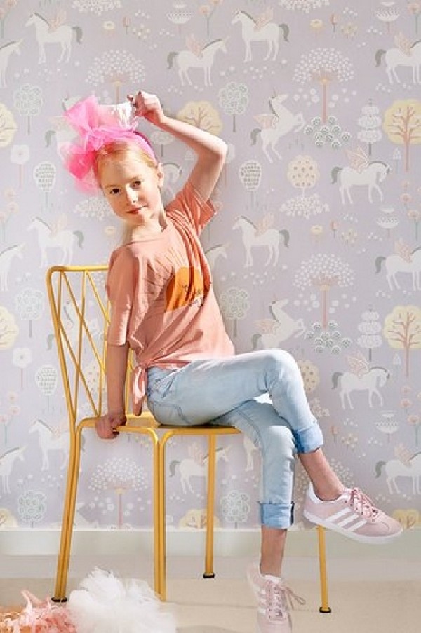 Papel de parede True Unicorns Lilac 116-04 - MAJVILLAN