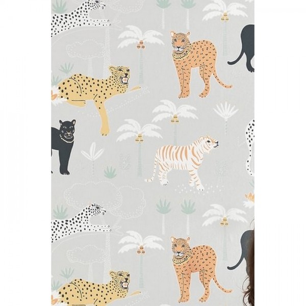 Papier peint Black Panther Light Grey 134-01 - MAJVILLAN Papier peint Black Panther Light Grey 134-01 - MAJVILLAN